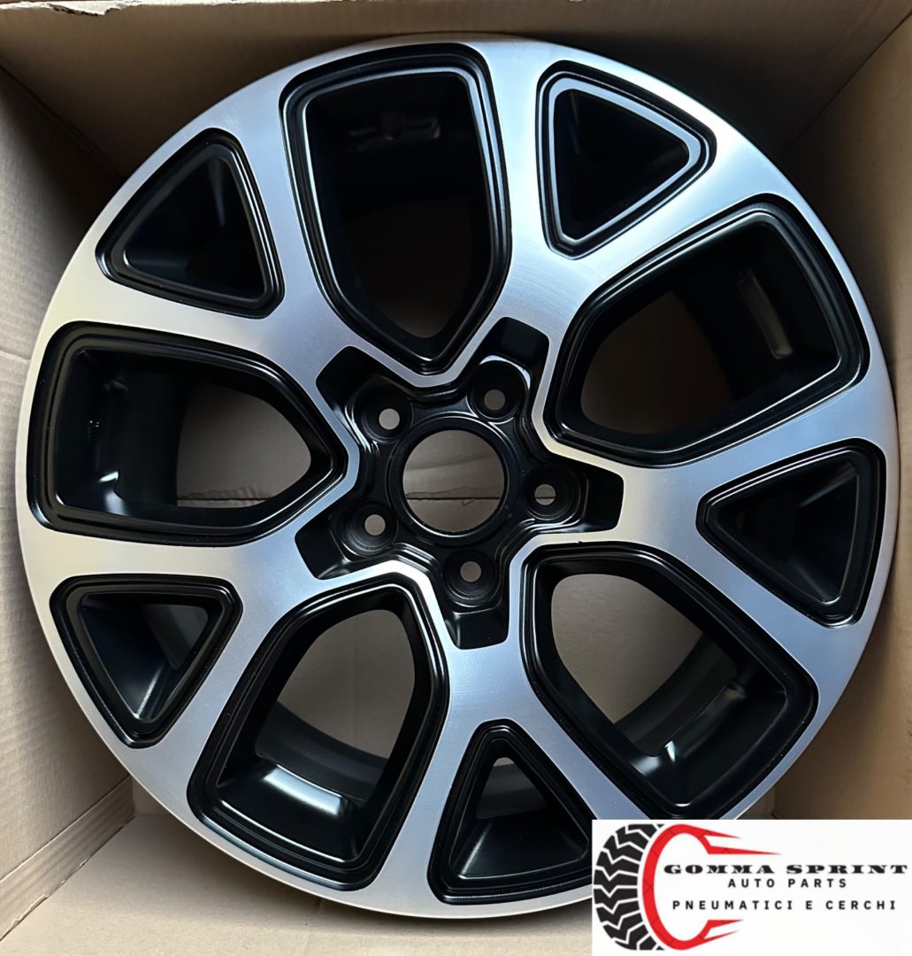 4 CERCHI IN LEGA ORIGINALI RAGGIO 17 FIAT 500X NERO OPACO DIAMANTATO (PARI AL NUOVO) - immagine 5