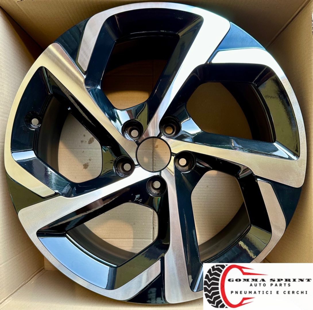 4 CERCHI IN LEGA ORIGINALI R18 CITROEN C5 AIRCROSS NERO LUCIDO DIAMANTATO (PARI AL NUOVO) - immagine 5