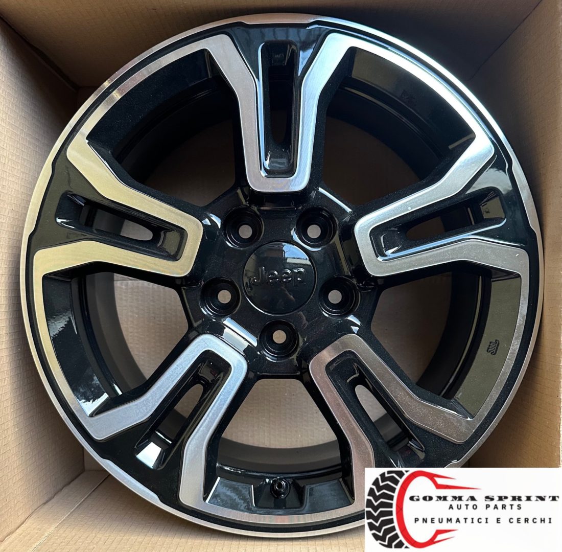 4 CERCHI IN LEGA ORIGINALI RAGGIO 16 JEEP RENEGADE NERO LUCIDO DIAMANTATO (PARI AL NUOVO) - immagine 5