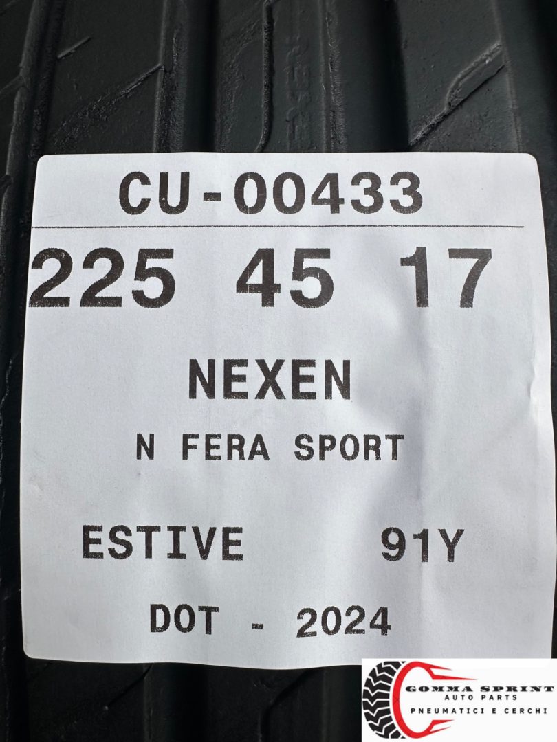 2 PNEUMATICI 225/45 R17 NEXEN ESTIVE 80% - immagine 5