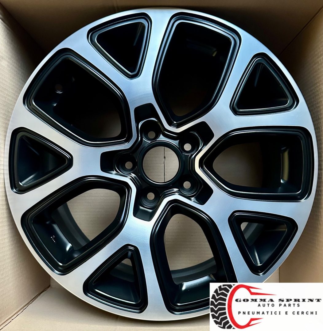4 CERCHI IN LEGA ORIGINALI RAGGIO 17 FIAT 500X NERO OPACO DIAMANTATO (PARI AL NUOVO) - immagine 6