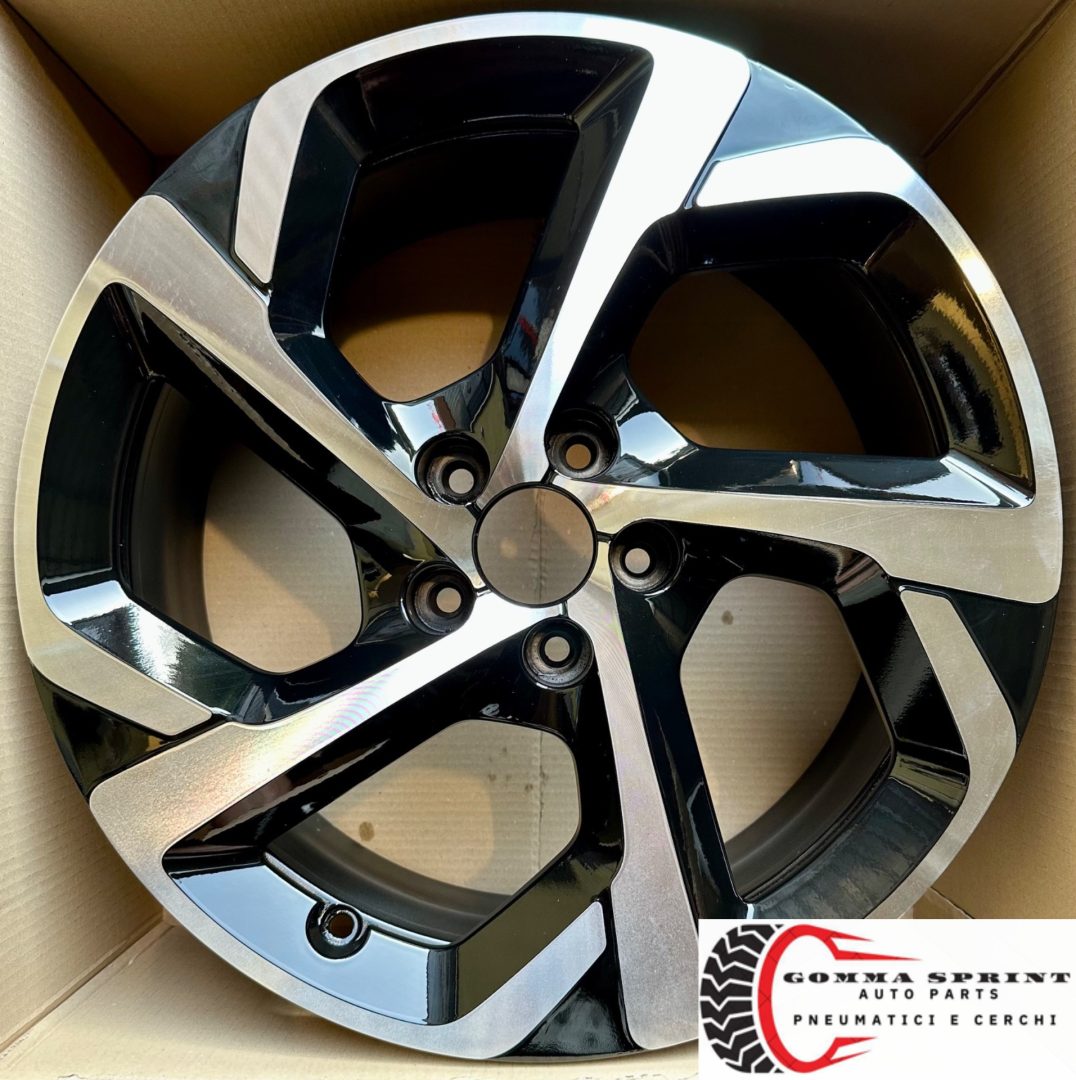 4 CERCHI IN LEGA ORIGINALI R18 CITROEN C5 AIRCROSS NERO LUCIDO DIAMANTATO (PARI AL NUOVO) - immagine 6