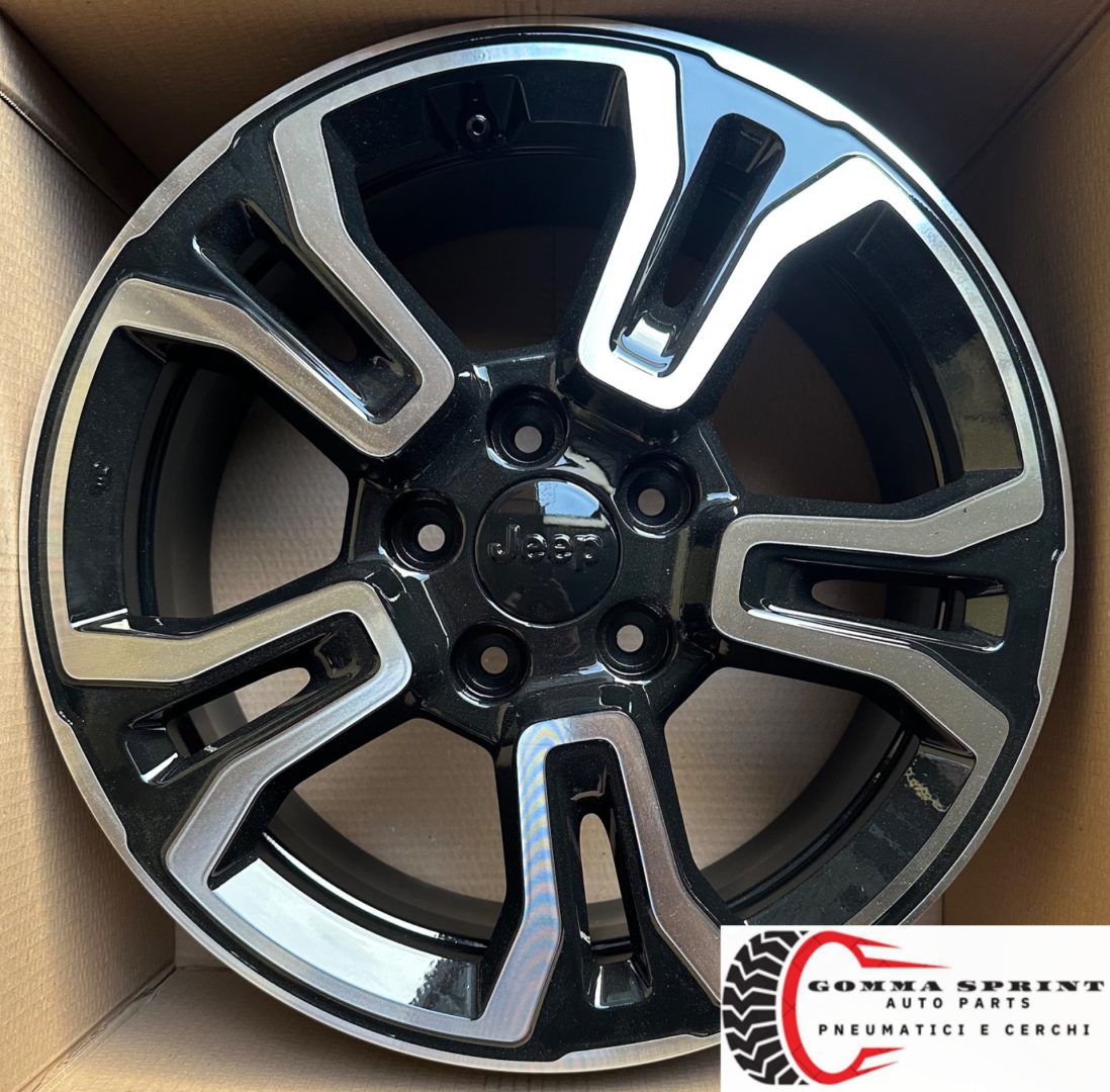 4 CERCHI IN LEGA ORIGINALI RAGGIO 16 JEEP RENEGADE NERO LUCIDO DIAMANTATO (PARI AL NUOVO) - immagine 6