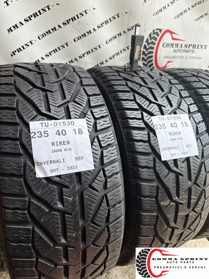 4 PNEUMATICI 235/40 R18 RIKEN INVERNALI 80% - immagine 6