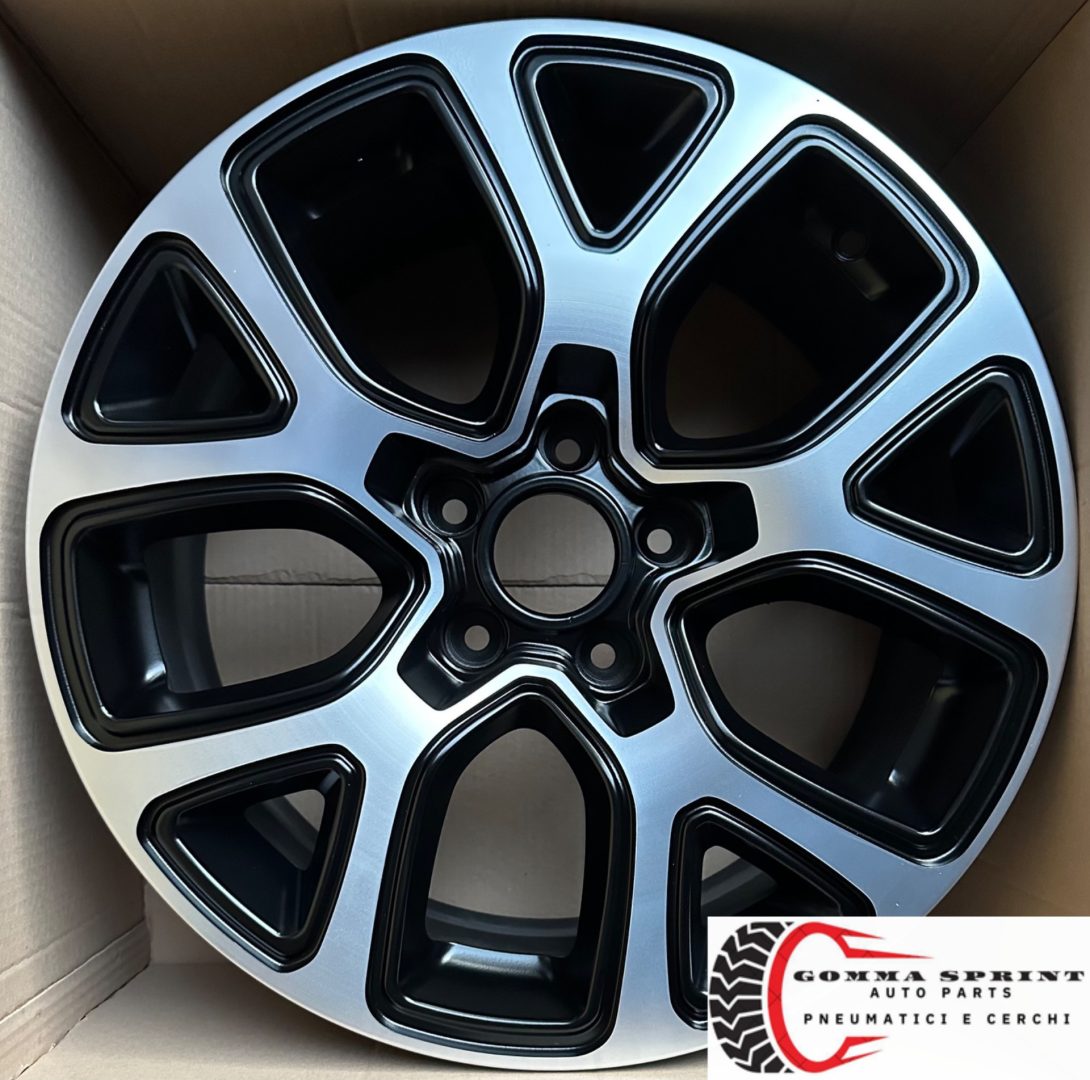 4 CERCHI IN LEGA ORIGINALI RAGGIO 17 FIAT 500X NERO OPACO DIAMANTATO (PARI AL NUOVO) - immagine 7