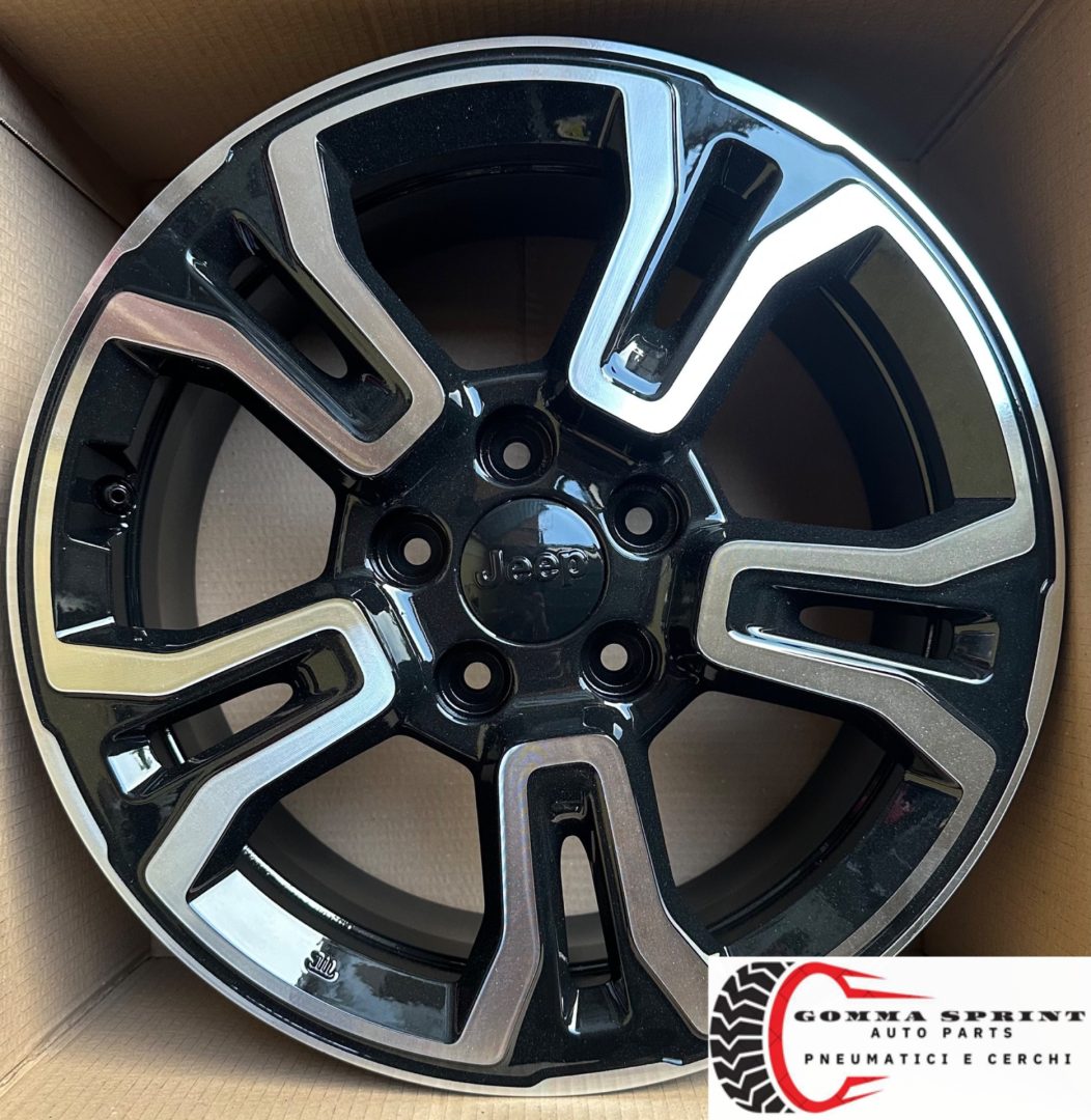 4 CERCHI IN LEGA ORIGINALI RAGGIO 16 JEEP RENEGADE NERO LUCIDO DIAMANTATO (PARI AL NUOVO) - immagine 7