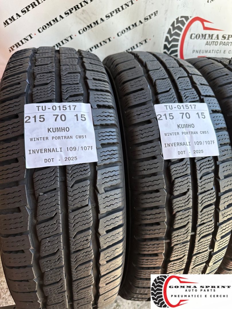 4 PNEUMATICI 215/70 R15C KUMHO INVERNALI - immagine 7
