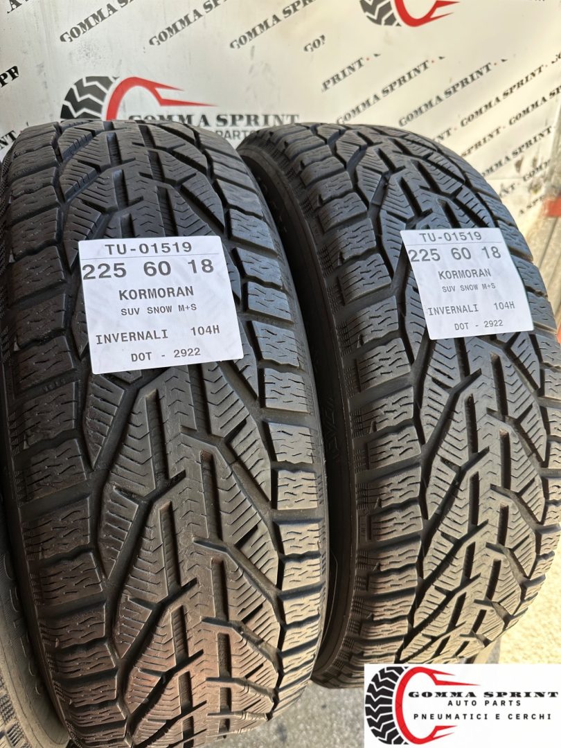 4 PNEUMATICI 225/60 R18 KORMORAN INVERNALI 90% - immagine 7