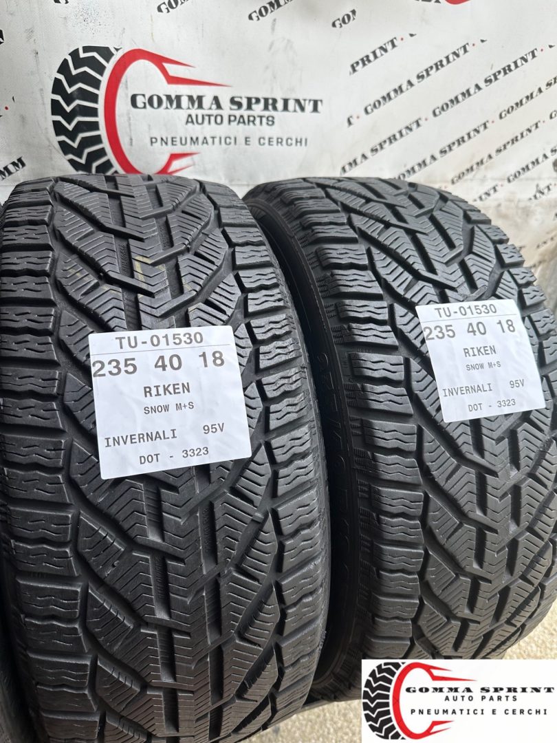 4 PNEUMATICI 235/40 R18 RIKEN INVERNALI 80% - immagine 7