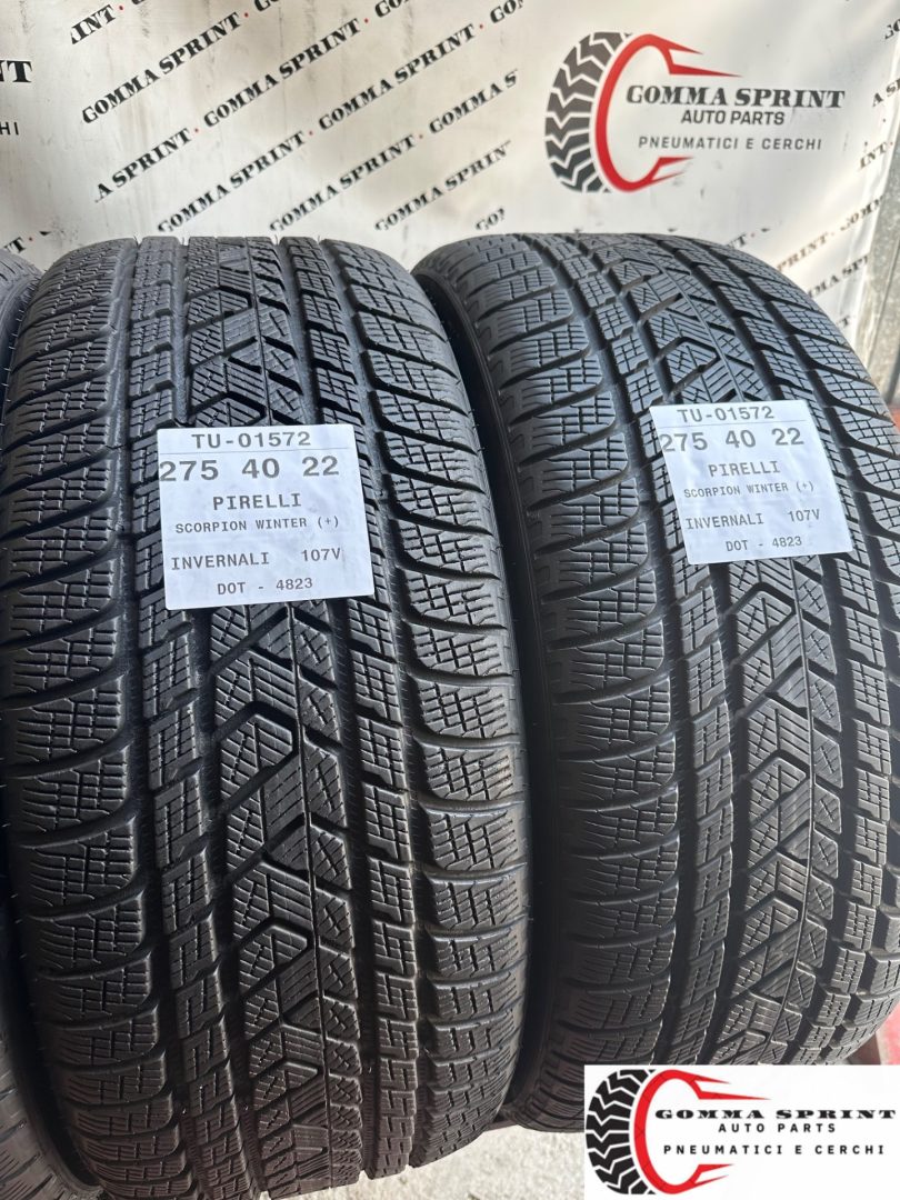 4 PNEUMATICI 275/40 R22 PIRELLI INVERNALI 90% - immagine 7