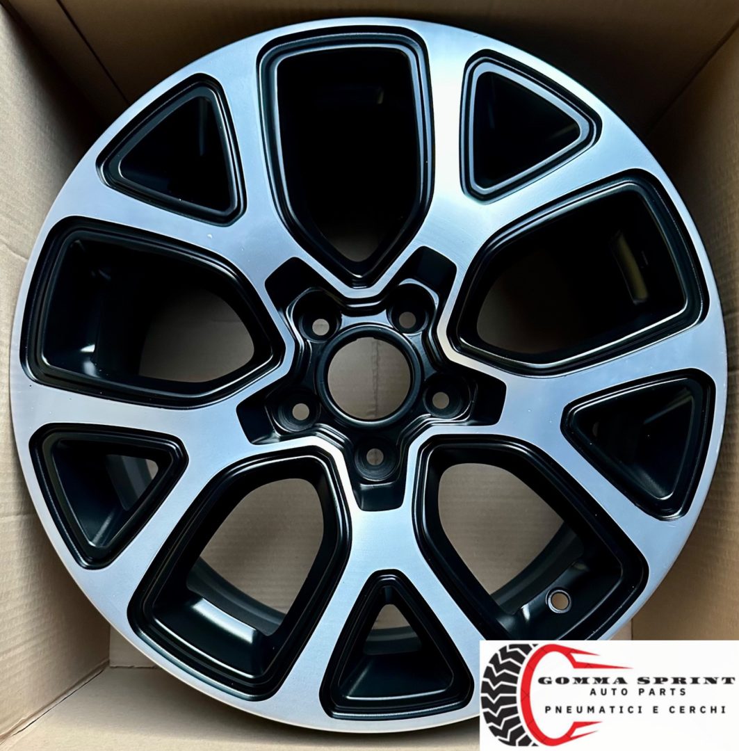4 CERCHI IN LEGA ORIGINALI RAGGIO 17 FIAT 500X NERO OPACO DIAMANTATO (PARI AL NUOVO) - immagine 8