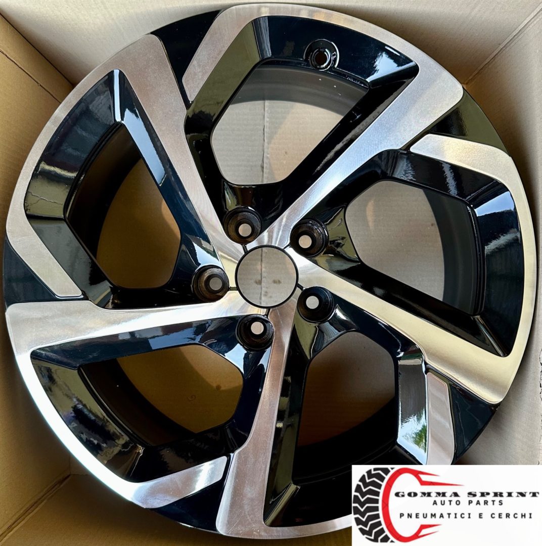 4 CERCHI IN LEGA ORIGINALI R18 CITROEN C5 AIRCROSS NERO LUCIDO DIAMANTATO (PARI AL NUOVO) - immagine 8