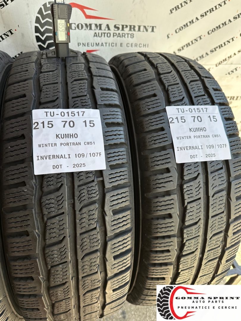 4 PNEUMATICI 215/70 R15C KUMHO INVERNALI - immagine 8