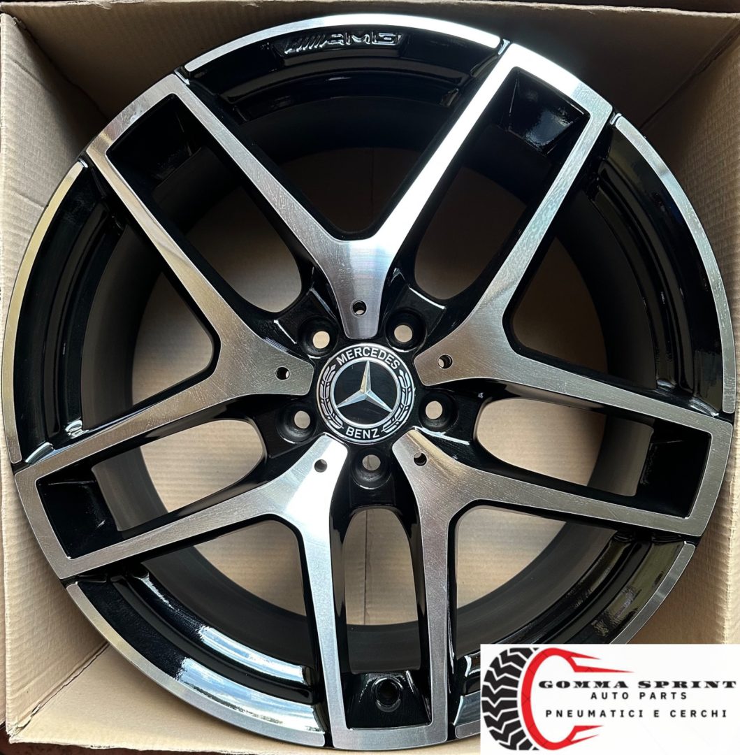 4 CERCHI IN LEGA ORIGINALI RAGGIO 19 MERCEDES GLC AMG COUPE' NERO LUCIDO DIAMANTATO (PARI AL NUOVO) - immagine 8
