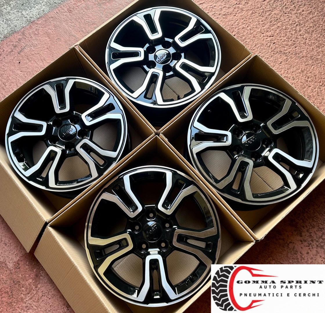 4 CERCHI IN LEGA ORIGINALI RAGGIO 16 JEEP RENEGADE NERO LUCIDO DIAMANTATO (PARI AL NUOVO) - immagine 9