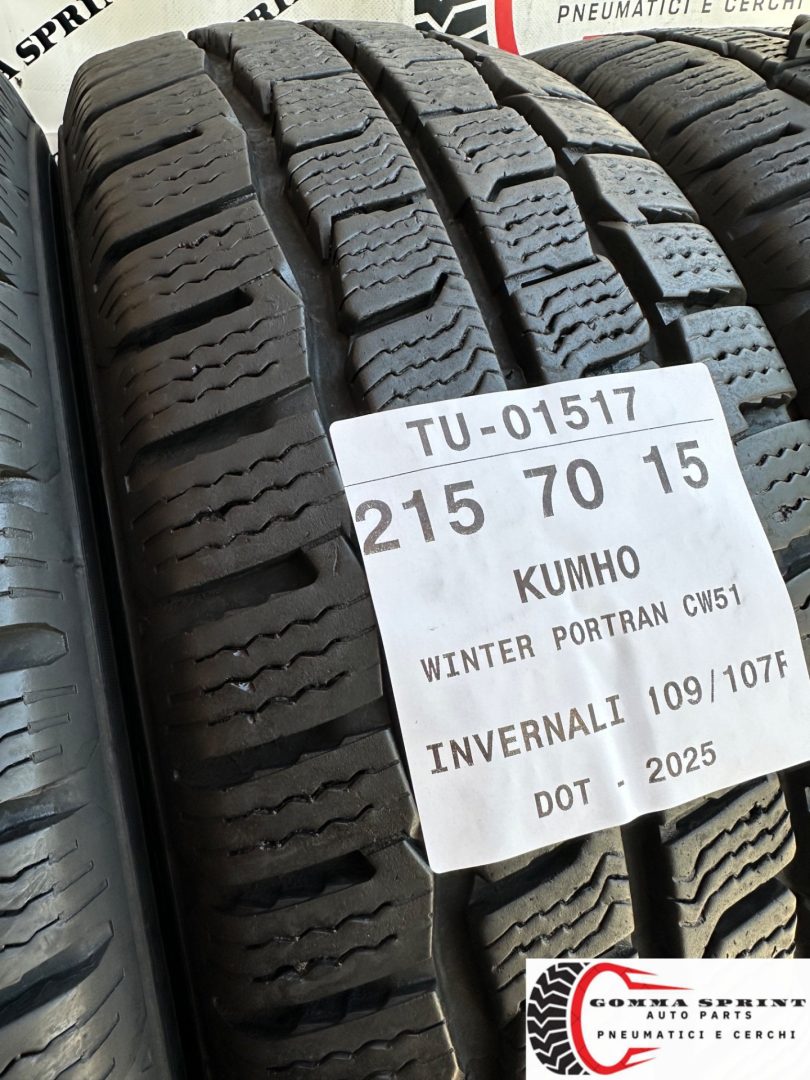 4 PNEUMATICI 215/70 R15C KUMHO INVERNALI - immagine 9