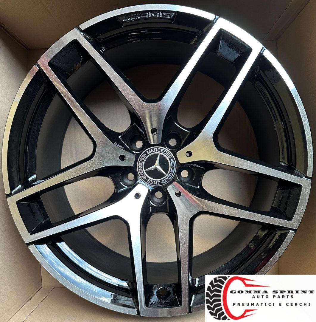 4 CERCHI IN LEGA ORIGINALI RAGGIO 19 MERCEDES GLC AMG COUPE' NERO LUCIDO DIAMANTATO (PARI AL NUOVO) - immagine 9