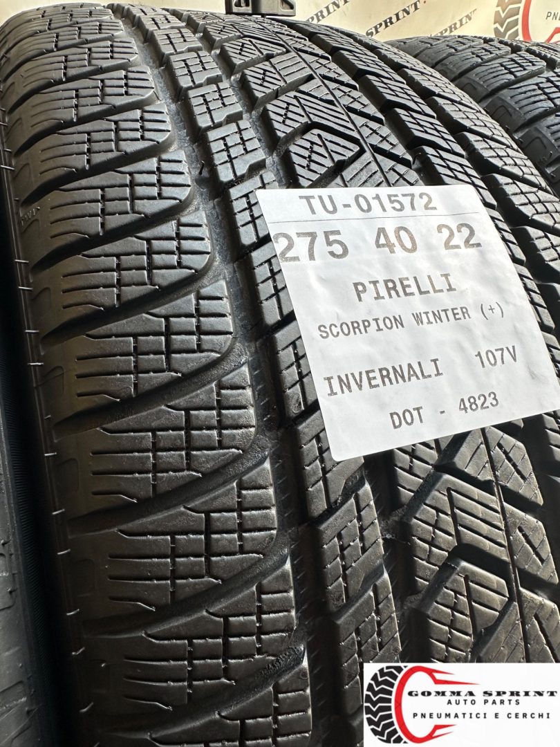 4 PNEUMATICI 275/40 R22 PIRELLI INVERNALI 90% - immagine 9