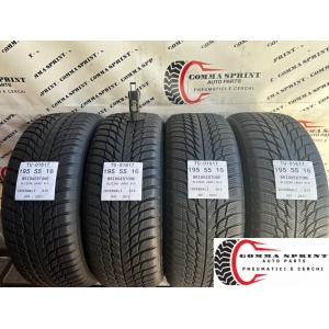 4 PNEUMATICI 195/55 R16 BRIDGESTONE INVERNALI