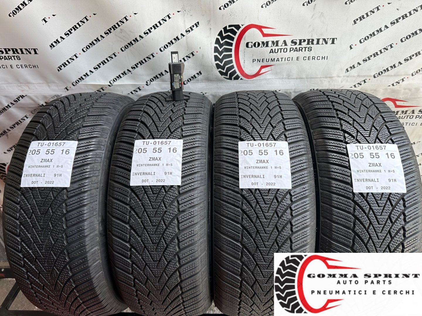 4 PNEUMATICI 205/55 R16 ZMAX INVERNALI 80%