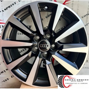 4 CERCHI IN LEGA ORIGINALI RAGGIO 16 AUDI A1 NEW NERO OPACO DIAMANTATO (PARI AL NUOVO)