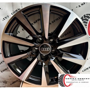 4 CERCHI IN LEGA ORIGINALI RAGGIO 16 AUDI A1 NEW NERO LUCIDO DIAMANTATO (PARI AL NUOVO)