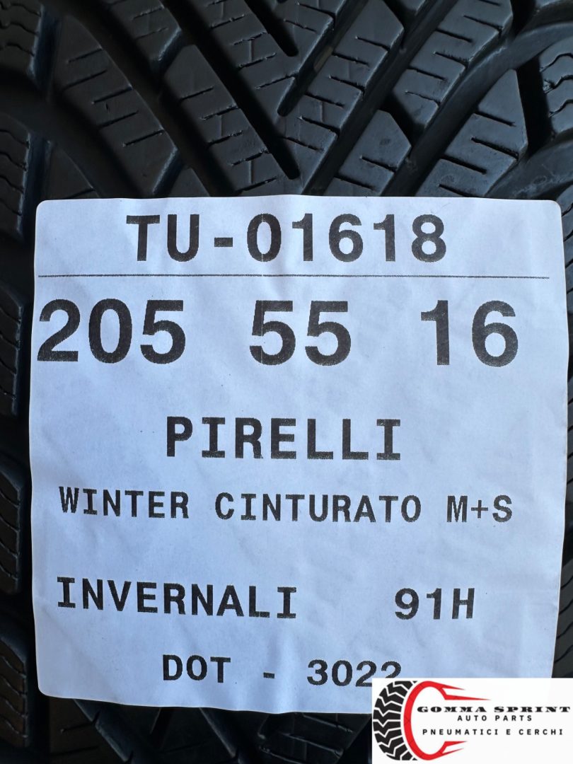 4 PNEUMATICI 205/55 R16 PIRELLI INVERNALI 90% - immagine 10
