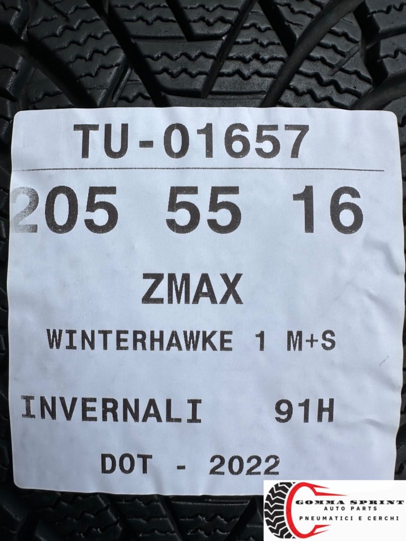 4 PNEUMATICI 205/55 R16 ZMAX INVERNALI 80% - immagine 10