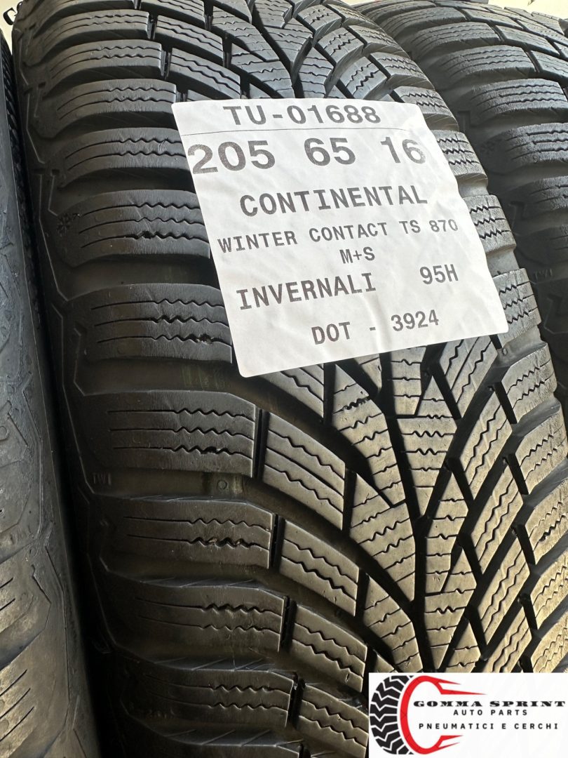 4 PNEUMATICI 205/65 R16 CONTINENTAL INVERNALI - immagine 10