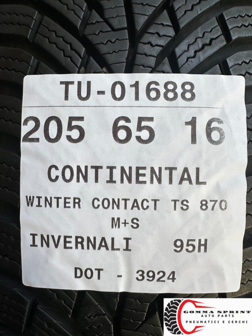 4 PNEUMATICI 205/65 R16 CONTINENTAL INVERNALI - immagine 12