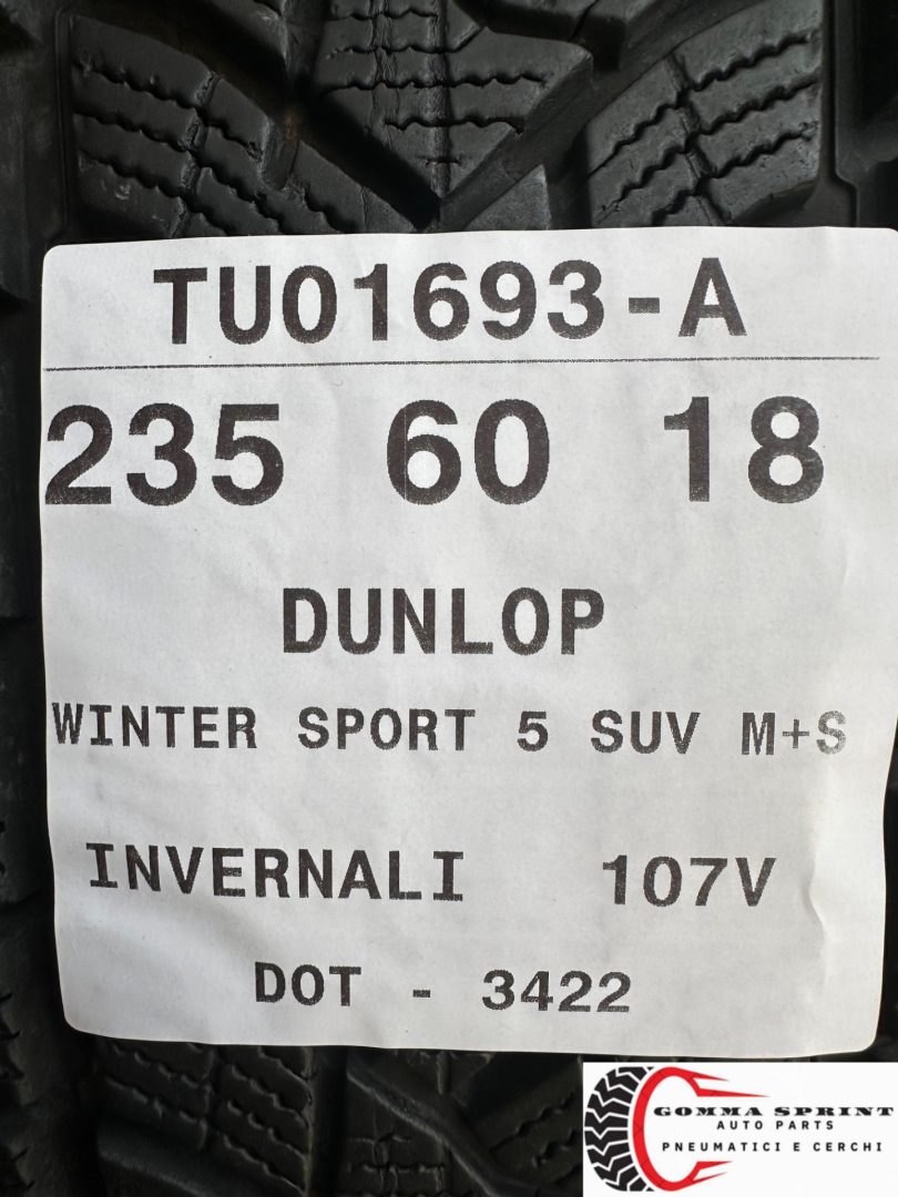 4 PNEUMATICI 235/60 255/55 R18 DUNLOP INVERNALI - immagine 13