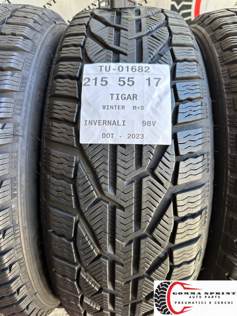 4 PNEUMATICI 215/55 R17 TIGAR INVERNALI 90% - immagine 2