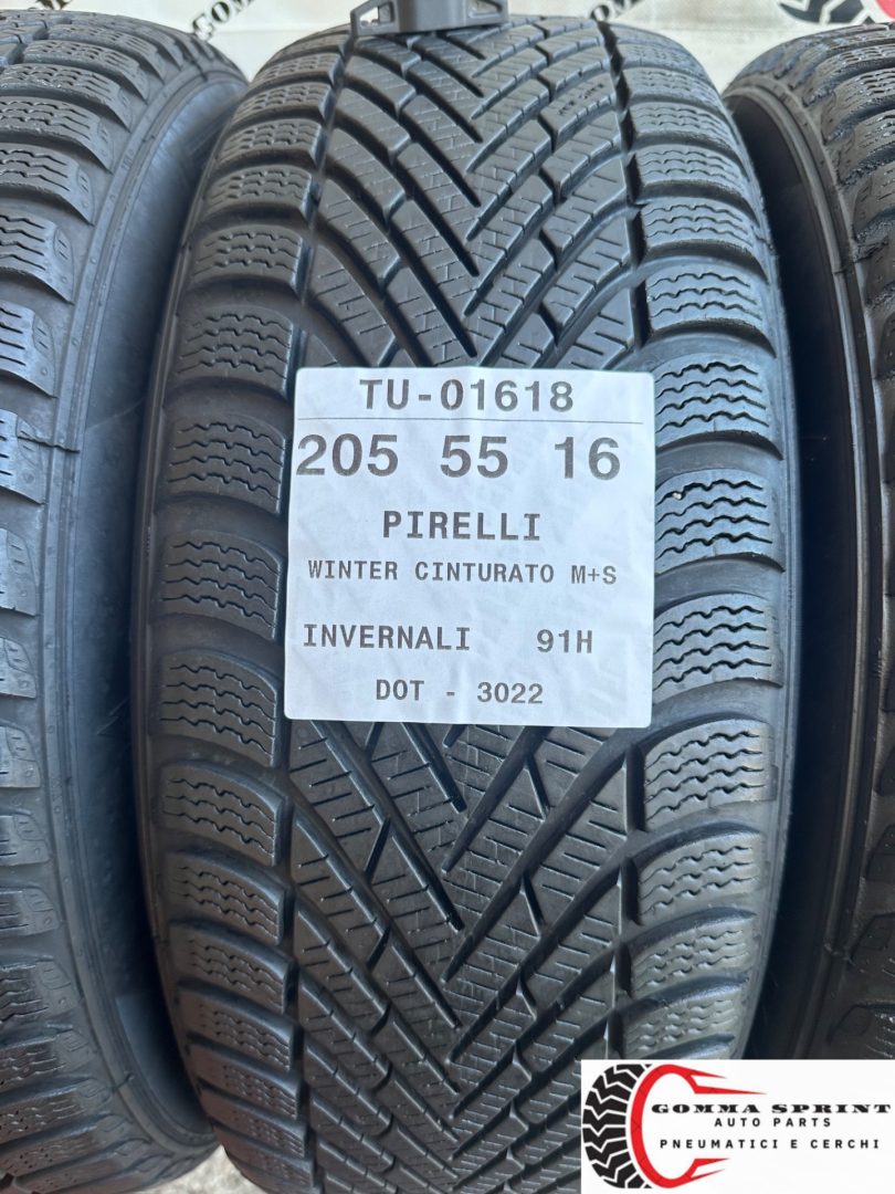 4 PNEUMATICI 205/55 R16 PIRELLI INVERNALI 90% - immagine 2