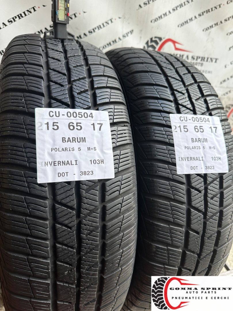 2 PNEUMATICI 215/65 R17 BARUM INVERNALI 90% - immagine 2