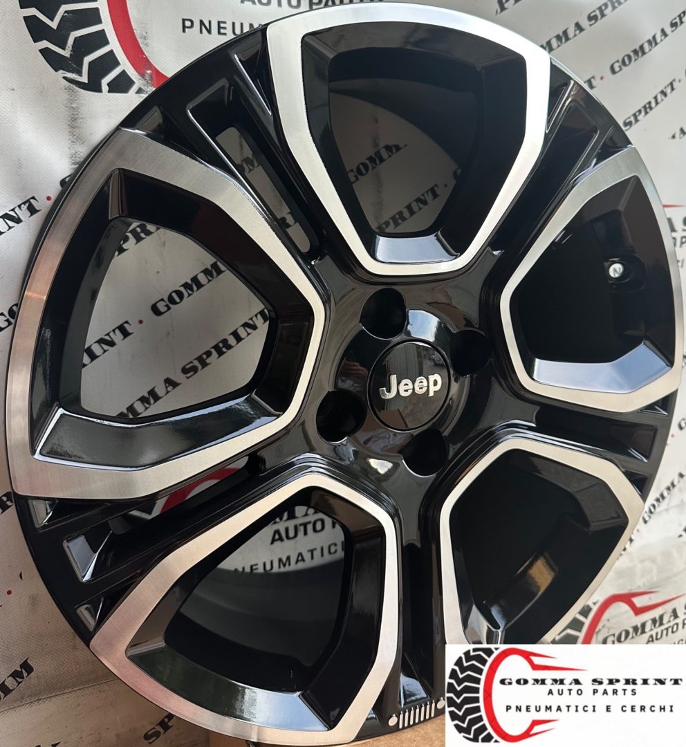4 CERCHI IN LEGA ORIGINALI RAGGIO 18 JEEP AVENGER NERO LUCIDO DIAMANTATO (PARI AL NUOVO) - immagine 2