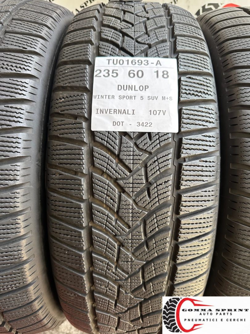 4 PNEUMATICI 235/60 255/55 R18 DUNLOP INVERNALI - immagine 2