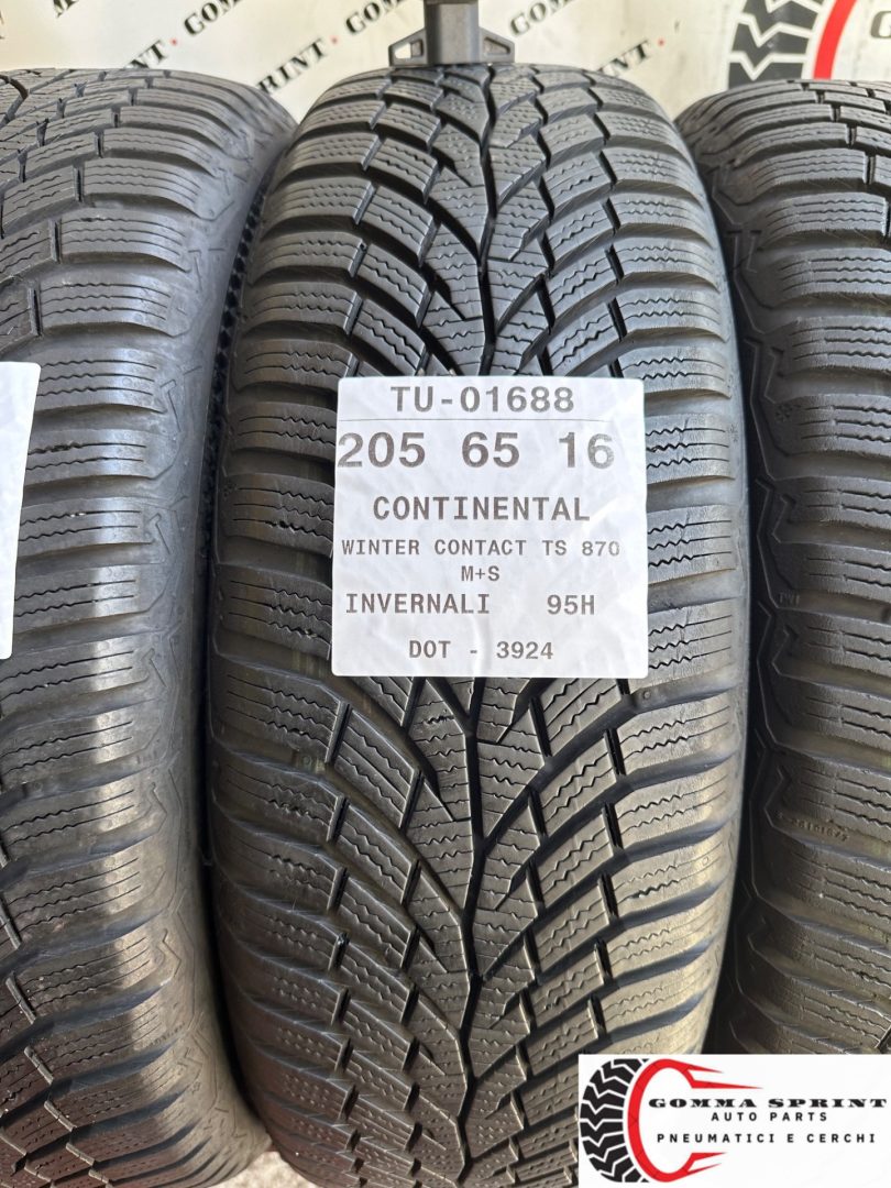 4 PNEUMATICI 205/65 R16 CONTINENTAL INVERNALI - immagine 2