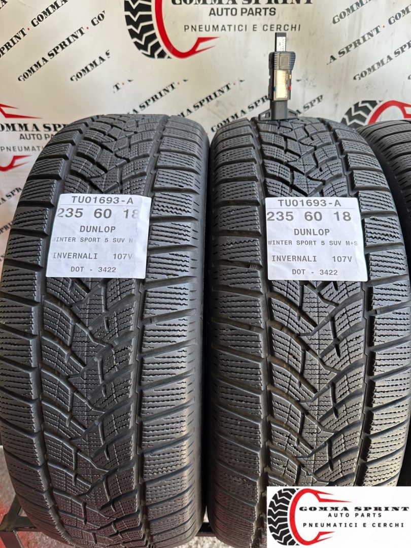 4 PNEUMATICI 235/60 255/55 R18 DUNLOP INVERNALI - immagine 3