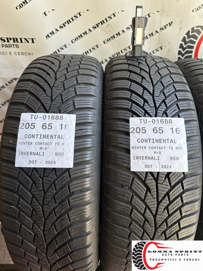 4 PNEUMATICI 205/65 R16 CONTINENTAL INVERNALI - immagine 3