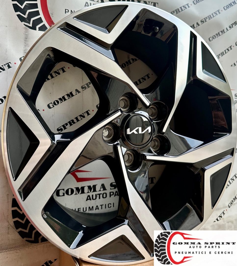 4 CERCHI IN LEGA ORIGINALI RAGGIO 17 KIA SPORTAGE NEW NERO LUCIDO DIAMANTATO (PARI AL NUOVO) - immagine 4