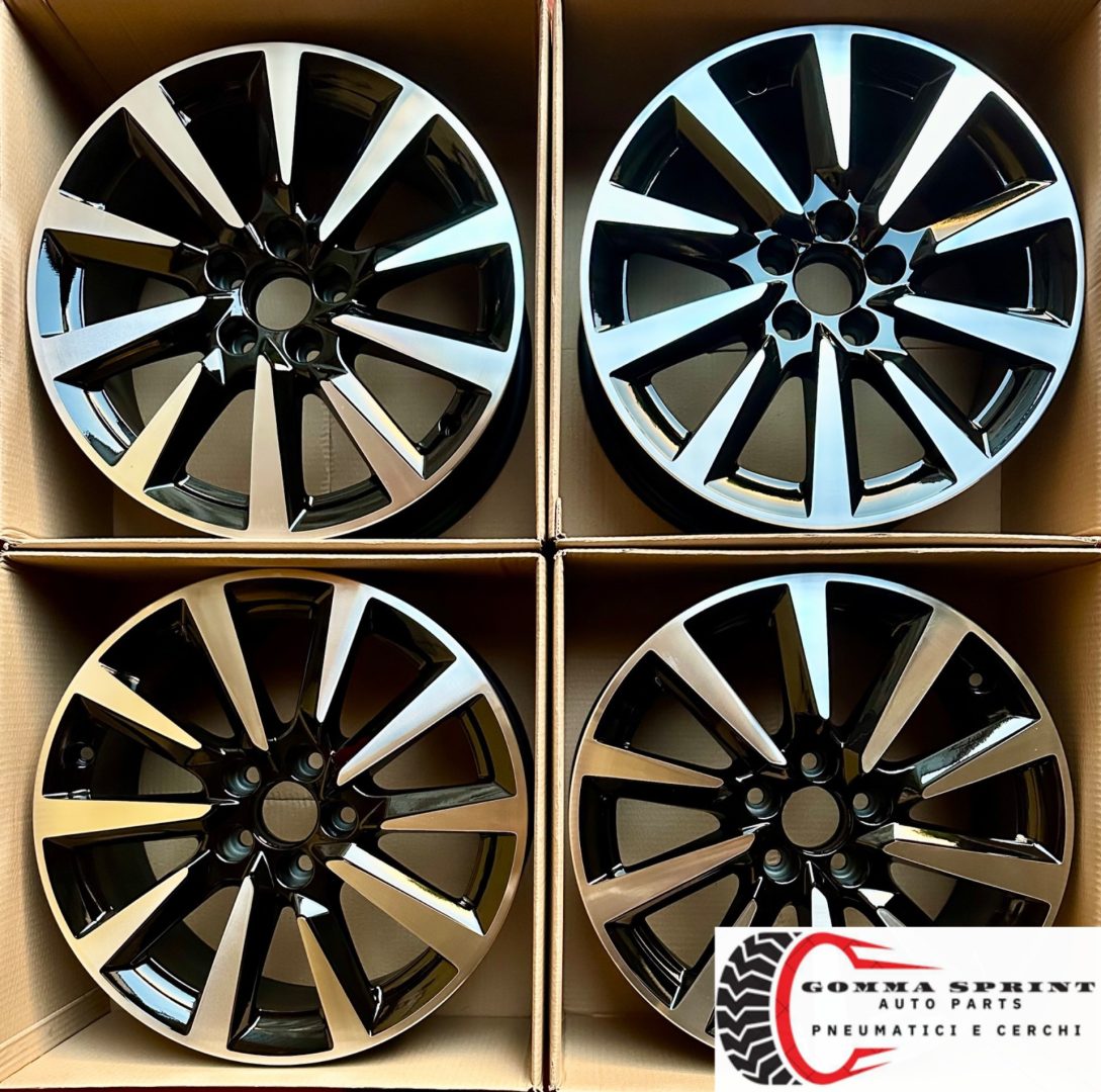 4 CERCHI IN LEGA ORIGINALI RAGGIO 16 AUDI A1 NEW NERO LUCIDO DIAMANTATO (PARI AL NUOVO) - immagine 4