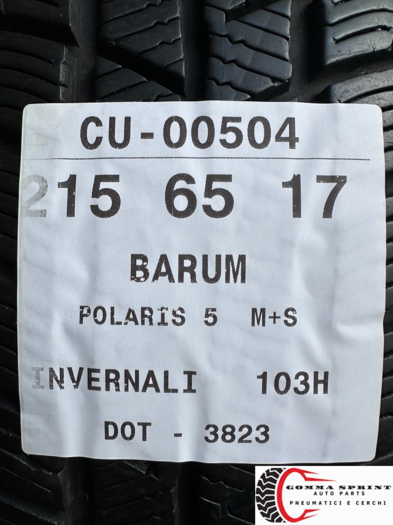 2 PNEUMATICI 215/65 R17 BARUM INVERNALI 90% - immagine 5