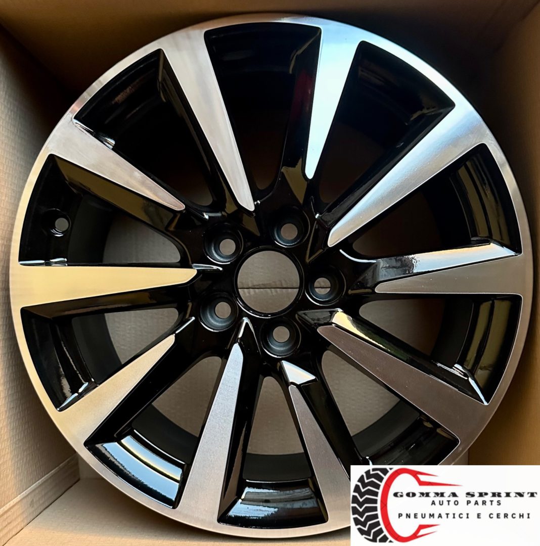 4 CERCHI IN LEGA ORIGINALI RAGGIO 16 AUDI A1 NEW NERO LUCIDO DIAMANTATO (PARI AL NUOVO) - immagine 5