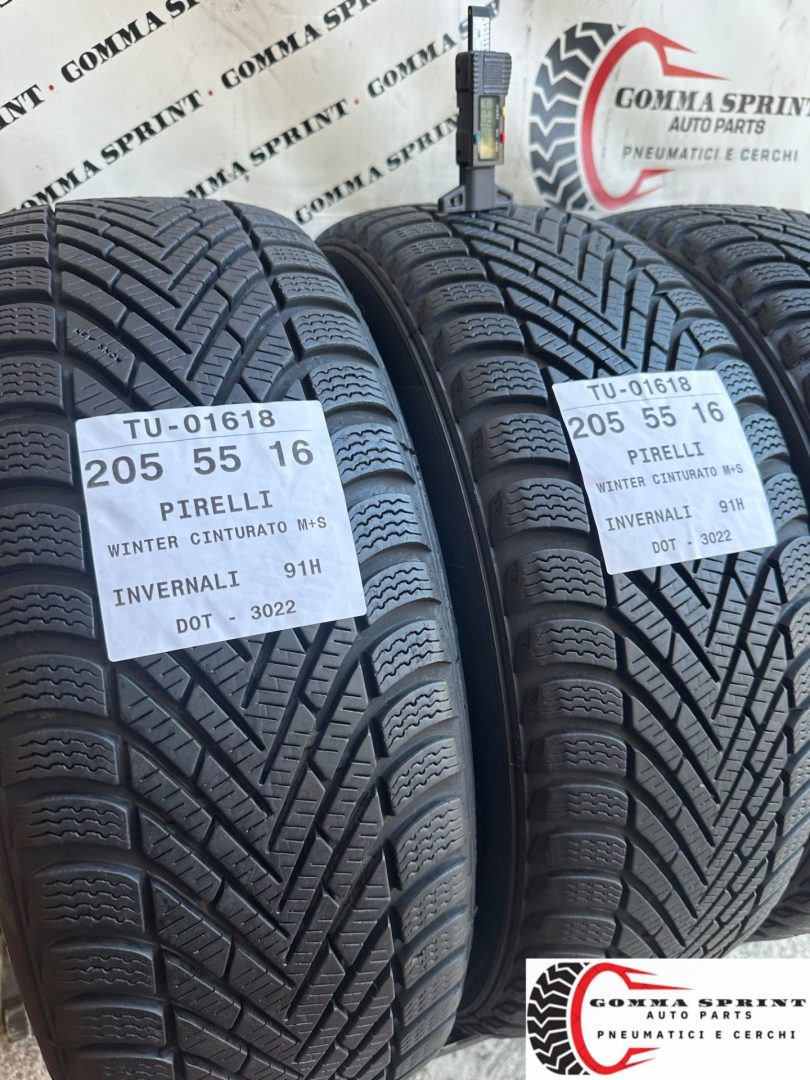 4 PNEUMATICI 205/55 R16 PIRELLI INVERNALI 90% - immagine 6