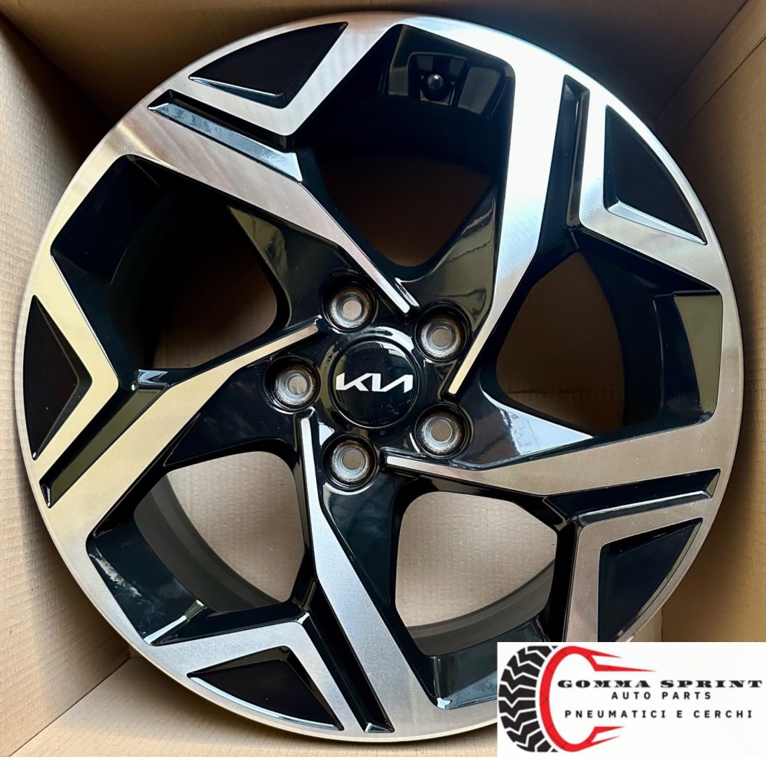 4 CERCHI IN LEGA ORIGINALI RAGGIO 17 KIA SPORTAGE NEW NERO LUCIDO DIAMANTATO (PARI AL NUOVO) - immagine 6