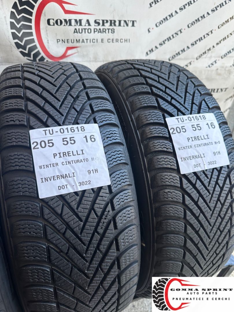 4 PNEUMATICI 205/55 R16 PIRELLI INVERNALI 90% - immagine 7