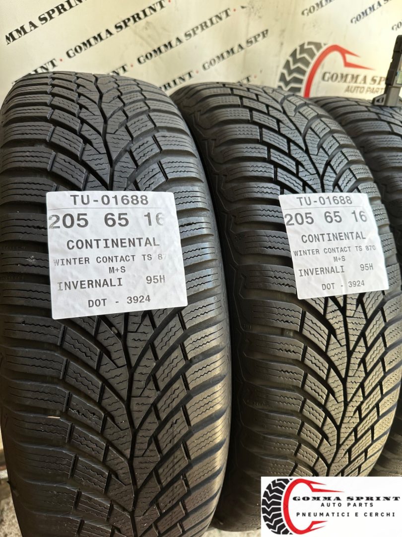 4 PNEUMATICI 205/65 R16 CONTINENTAL INVERNALI - immagine 7