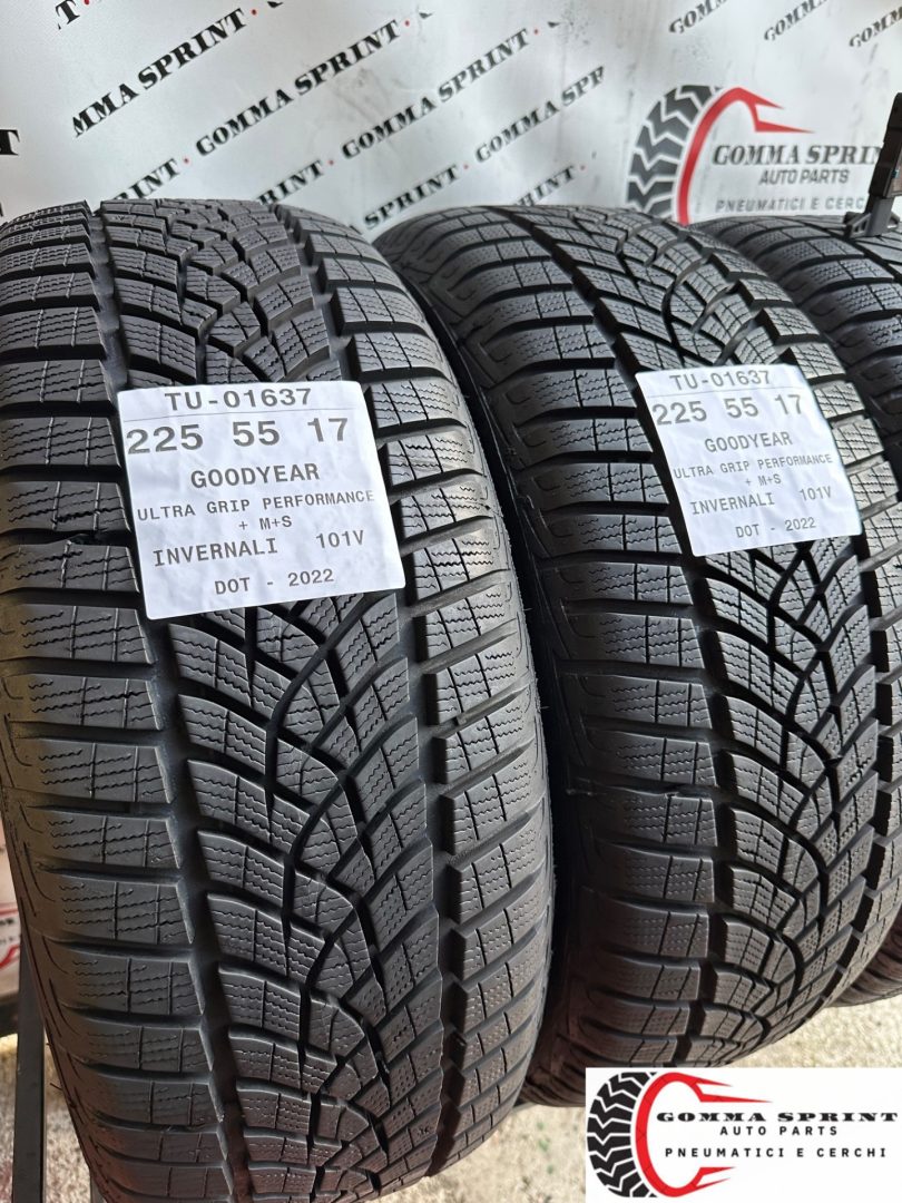 4 PNEUMATICI 225/55 R17 GOODYEAR INVERNALI - immagine 8