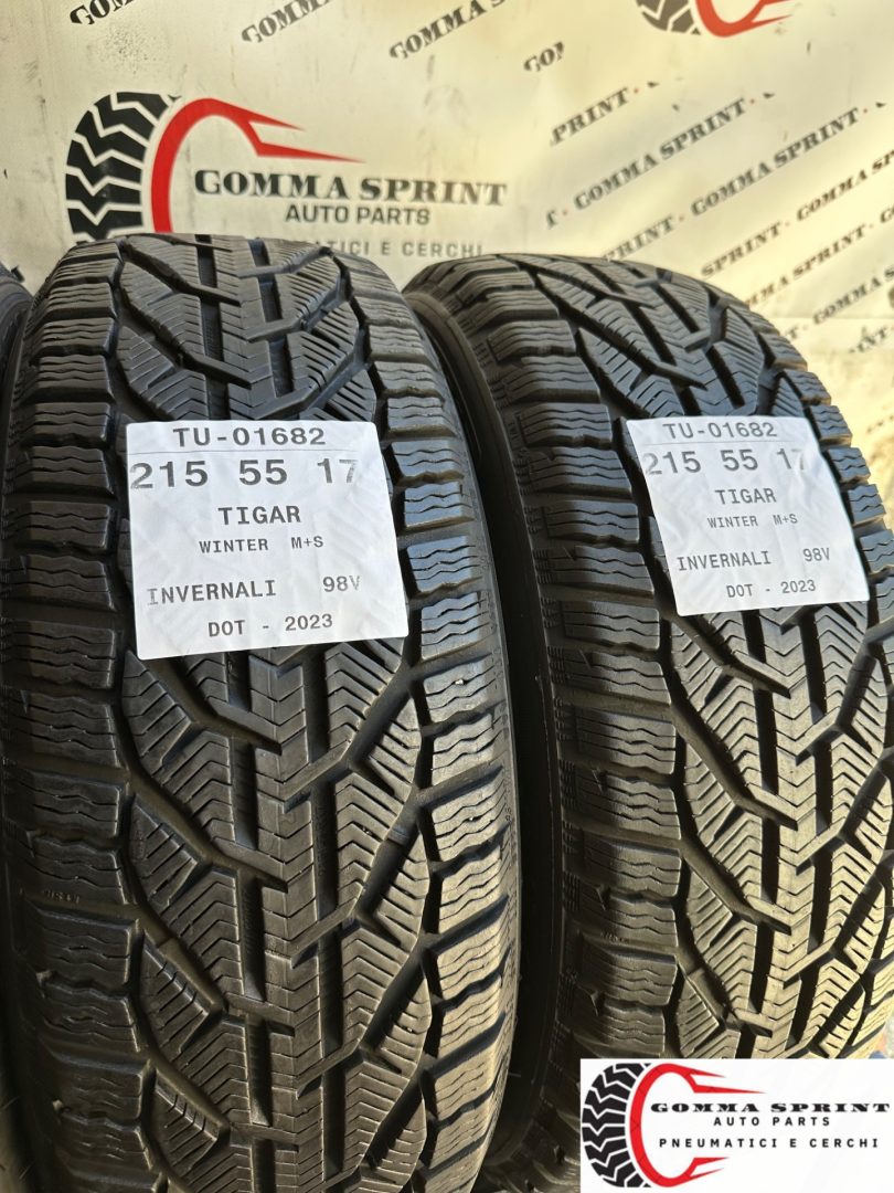 4 PNEUMATICI 215/55 R17 TIGAR INVERNALI 90% - immagine 8