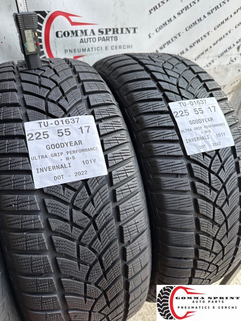 4 PNEUMATICI 225/55 R17 GOODYEAR INVERNALI - immagine 9